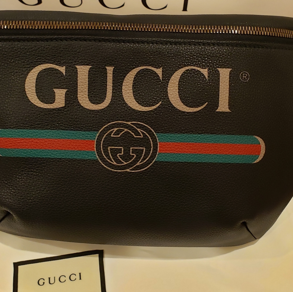 Large Gucci logo belt bag